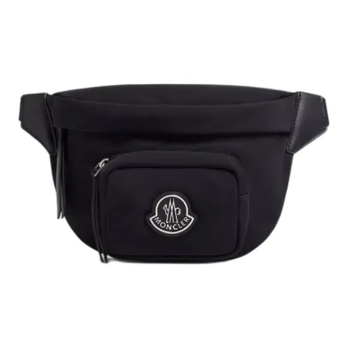 Moncler Нейлоновая Сумка через плечо Бананка Женская Черная