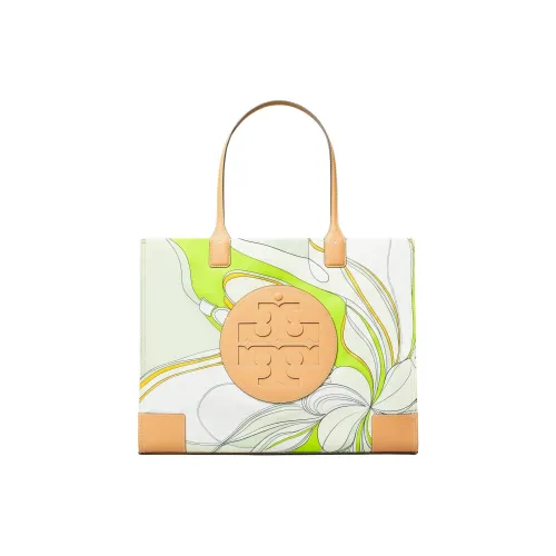 TORY BURCH Ella Переработанный полиэстер Тоут Сумка Сумка для покупок Сумка через плечо Сумка Женская Тюльпан Зеленый