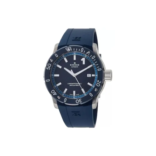 EDOX Автоматический Механический Механизм Мужские Часы 43 мм Синий