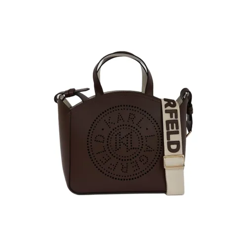 Karl Lagerfeld Коровья кожа Тоут Сумка Сумка для покупок Сумка на плечо Сумка Маленькая Женская Темный шоколад