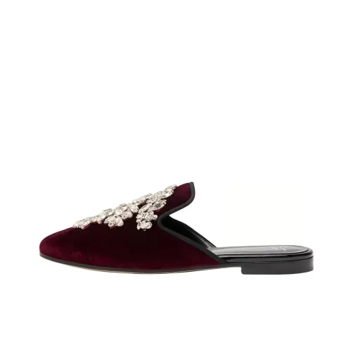 Giuseppe Zanotti GZ Тихие Домашние тапочки Женские Бургунди