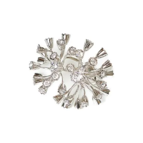 Lanvin Crystal Rings Женские Серебристые