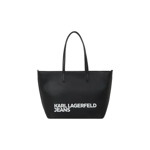 KARL LAGERFELD Переработанный полиуретан Тоут Сумка Сумка для покупок Сумка Сумка через плечо Большая Женская Черная