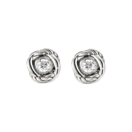 David Yurman Серьги-гвоздики из серебра Women's Silver