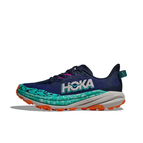 HOKA ONE ONE SPEEDGOAT 6 Противоскользящие устойчивые к истиранию низкий топ беговые кроссовки женские синий зеленый