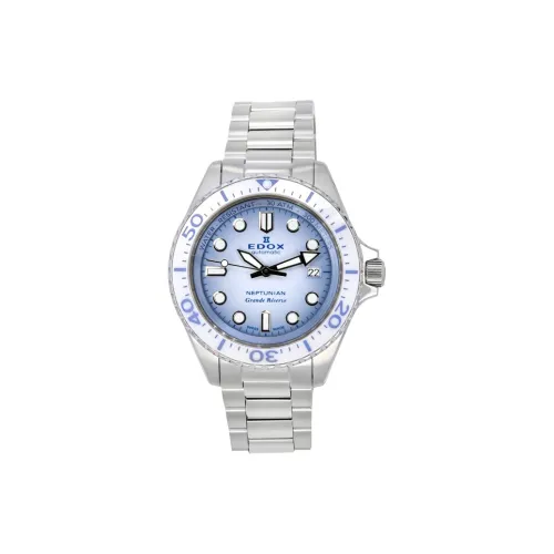 EDOX Автоматический Механический Механизм Мужские Часы 42 мм Синий