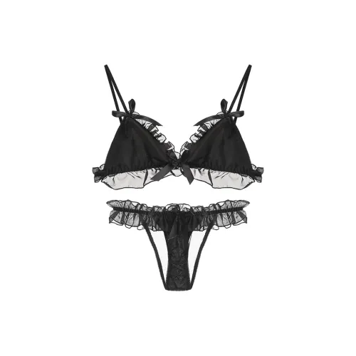 MIIOW Комплект нижнего белья Женское Черное