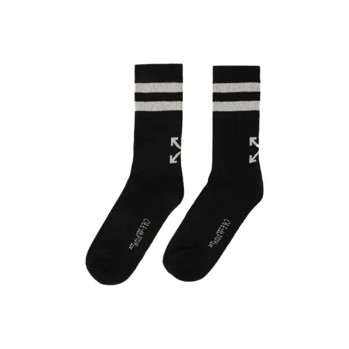 Off Белый FW21 1 упаковка Черные мужские носки до икры MID