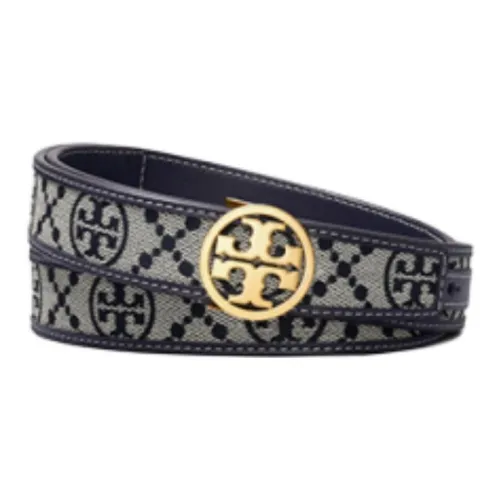 TORY BURCH Узорный с принтом плавная застежка кожа ремни унисекс морской синий