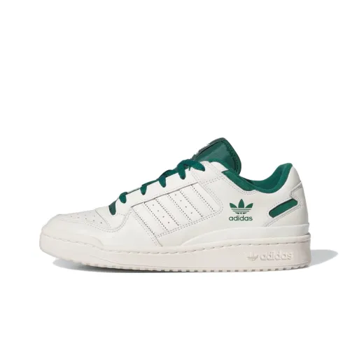 Adidas Originals FORUM Скейтборд Кроссовки Низкие Устойчивые к Износу Унисекс Белый Зеленый