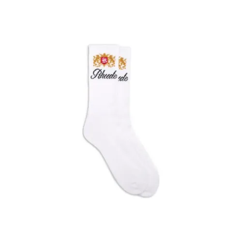 RHUDE Белые Мужские Носки MID до икры