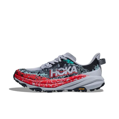 HOKA ONE ONE SPEEDGOAT 6 Balance Низкие Кроссовки для Трейла Мужские Серый Красный