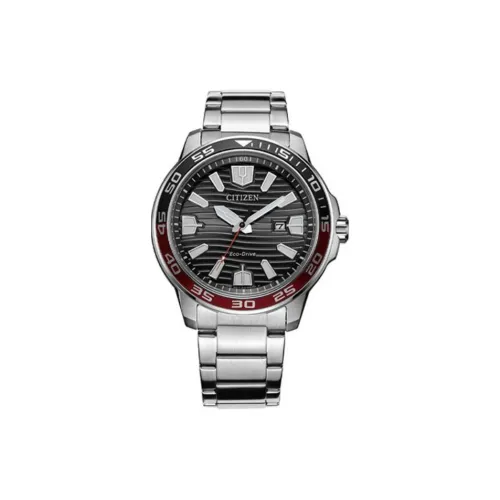 CITIZEN Ecology Drive Collection Светильник Кварцевый механизм Нержавеющая сталь Ремешок Часы Мужские Черный циферблат