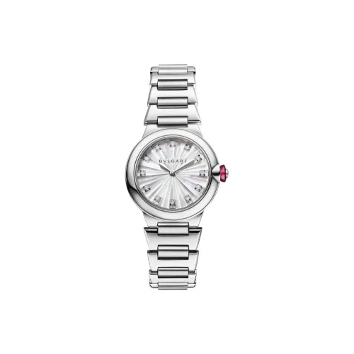 BVLGARI LVCEA Часы Белый Перламутровый Циферблат В Технике Интарсия