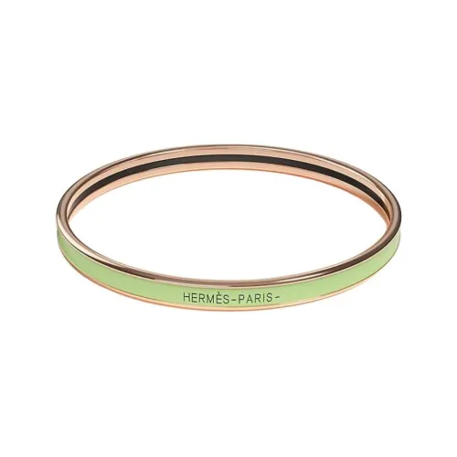 HERMES Эмаль Розовое Золото Покрытие Металл Браслеты Женские Пузырьковый Зеленый