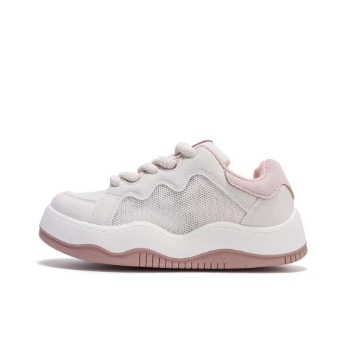 PAUL FRANK Противоскользящий Износостойкий Дышащий Легкий Низкий Топ Повседневная Обувь Женская Белый Розовый
