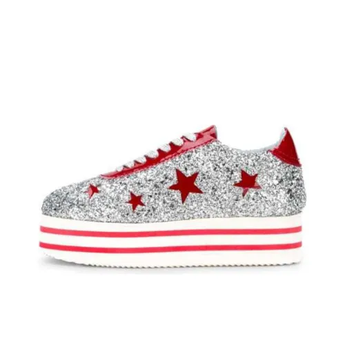 CHIARA FERRAGNI Скейтборд Кроссовки Женские Серебряные