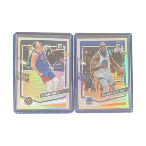 PANINI 2023 24 OPTIC Warriors Draymond Green Green Silver Fold+Nuggets Nikola Jokic Silver Fold Спортивные карты 2 шт