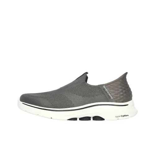 Skechers GO WALK 7 Устойчивый к истиранию Низкий Топ Повседневная обувь Мужская Серый Коричневый