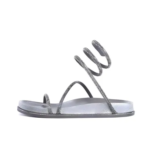 RENE CAOVILLA Gisele One Ремешок Сандалии Женские Серебристый Черный