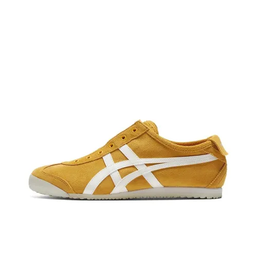Onitsuka Tiger MEXICO 66 Slip On Дышащий и Легкий Низкий Топ Кэжуал Унисекс Желтый