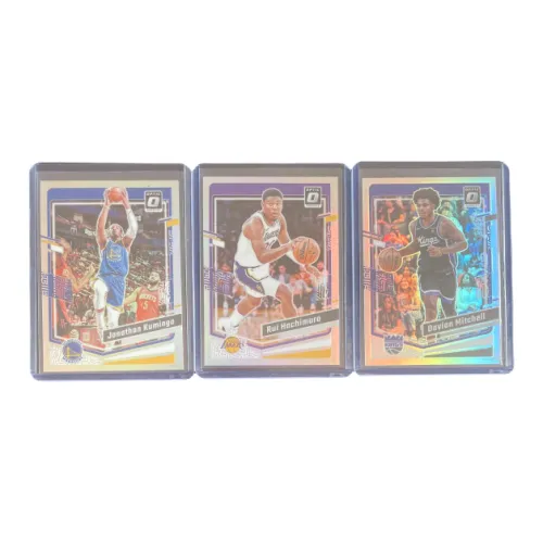 PANINI 2023 24 OPTIC Warriors Kuminga Серебряный Fold+Rui Hachimura Серебряный Fold+Miye Oni Серебряный Fold Игрок Карта