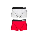 2 шт (Белый принт + Красный)