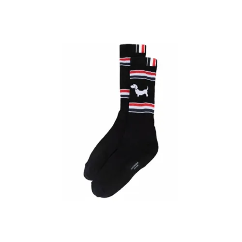THOM BROWNE Черные унисекс носки до колена
