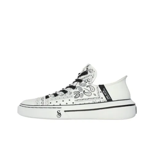 Skechers Snoop One Double G Устойчивые к истиранию Низкие Кроссовки для скейтбординга Мужские Белые