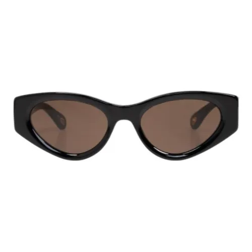 Chloe Переработанный ацетат Кошачий глаз Солнцезащитные очки Женские Черный