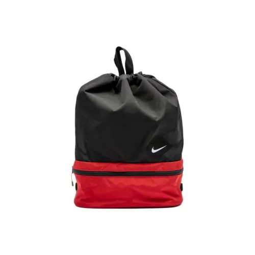 Nike Полиэстер Рюкзак Мужской Черный Красный