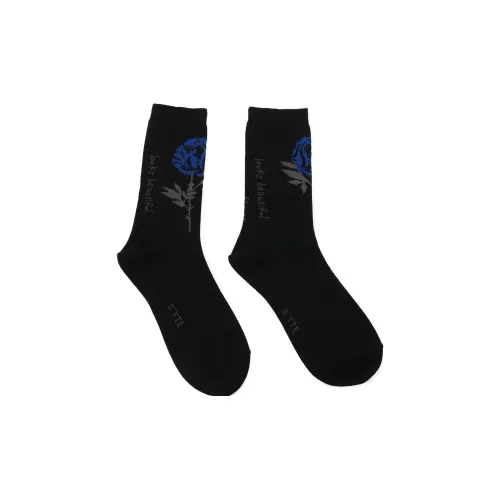 Yohji Yamamoto 1 пачка черные унисекс носки до икры MID