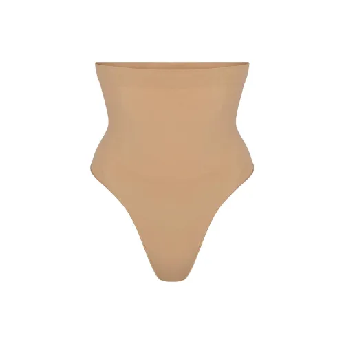 SKIMS Бесшовный Sculpt HIGH WAISTED Стринг Трусы Женские Охра Охра