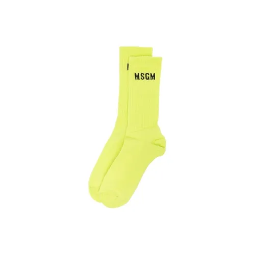 MSGM Желтые унисекс носки MID до икры