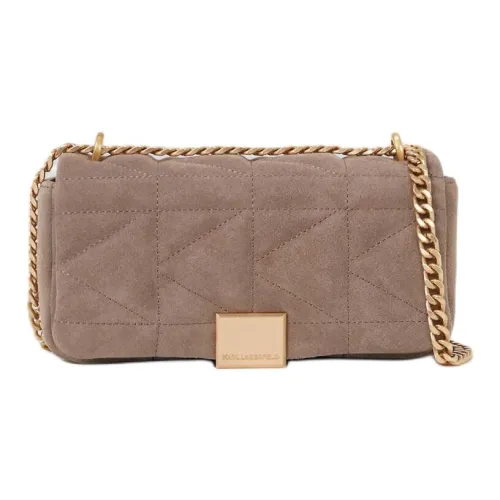 Karl Lagerfeld Корова Кожа Сумка Сумка через плечо Сумка через плечо Маленькая Женская Серая Белая