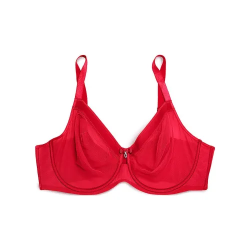 Victoria's Secret Прозрачный Сетка Без подкладки Бюстгальтер с косточками Женские Diva Красный Красный