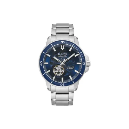 BULOVA Мужские часы Автоматический механический механизм ремешок из нержавеющей стали 45 мм синий циферблат