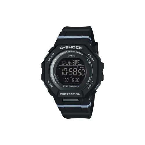 CASIO Кварцевый механизм Смольный ремешок Часы унисекс Черный циферблат