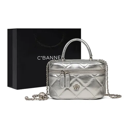 C°BANNER Коровья кожа с синтетической кожей ручка цепочка сумка через плечо женский серебряный