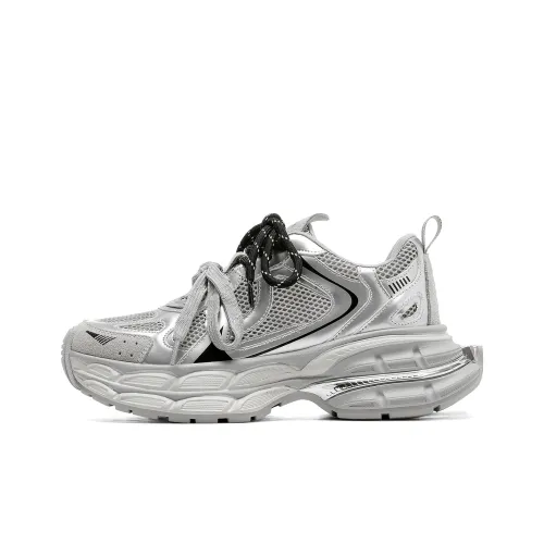 C°BANNER Низкий топ кеды женские серебристые