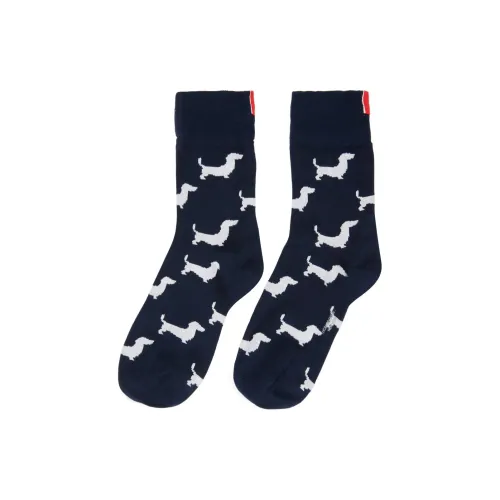 THOM BROWNE 1 шт Морской синий Женские Носки MID до икры