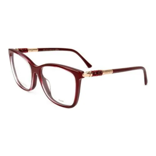 Jimmy Choo Металлические ацетатные оправы для очков квадратные женские красные