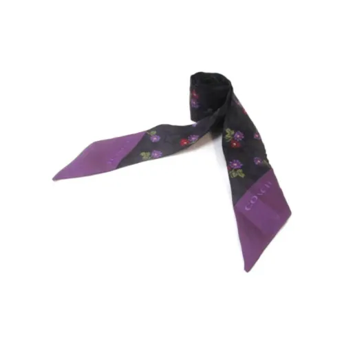 COACH Шелковые шарфы Женские Черный