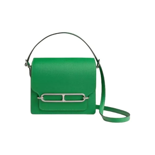 HERMES Кожа Evercolor Свиной нос Сумка Сумка через плечо Мини Женская 1K Bambou Бамбуковый зеленый