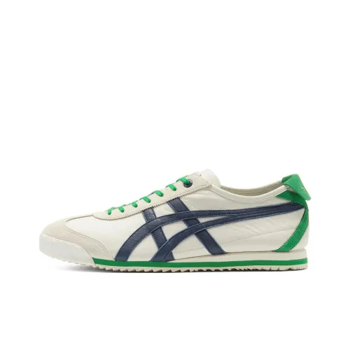 Onitsuka Tiger MEXICO 66 SD Устойчивый к истиранию Дышащий Низкий Верх Casual Унисекс Белый Черный Зеленый
