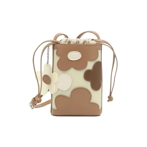 MICOCAH ПУ (полиуретан) Ведрообразная сумка Сумка через плечо Женская Цвет Ириски Подсолнух