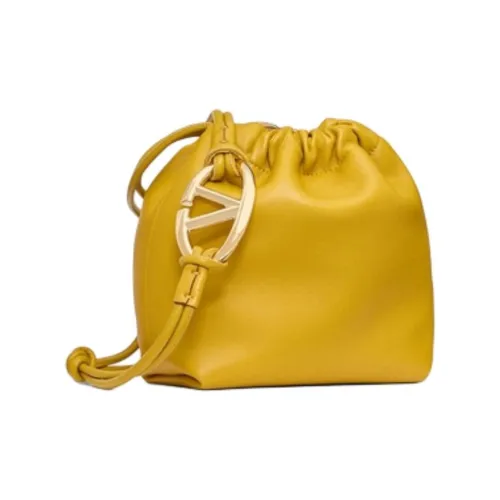 Valentino Vlogo Кожа Сумка через плечо Сумка на плечо Мини Женская Желтая