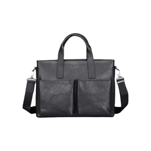 DOSRFINI Коровья кожа Сумка Стандартная Мужская Черная