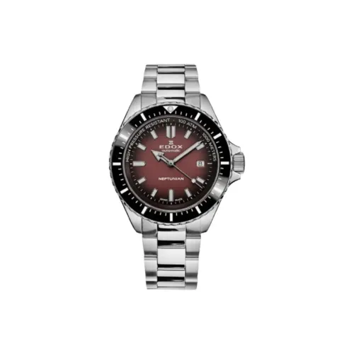 EDOX Автоматический Механический Механизм Мужские Часы 44 мм Красный