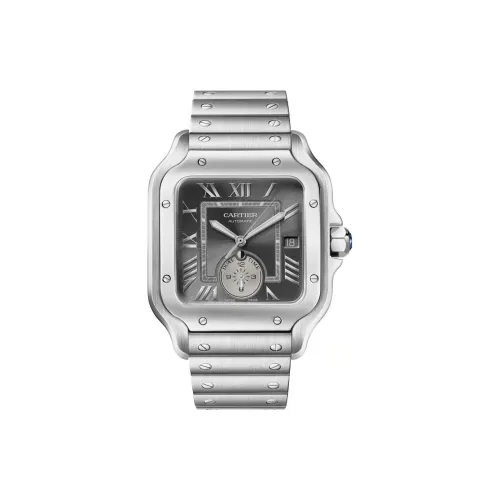 CARTIER Автоматический Механический Механизм Мужские Часы Santos De Cartier 40,2мм*47,5мм*10,1мм Серый